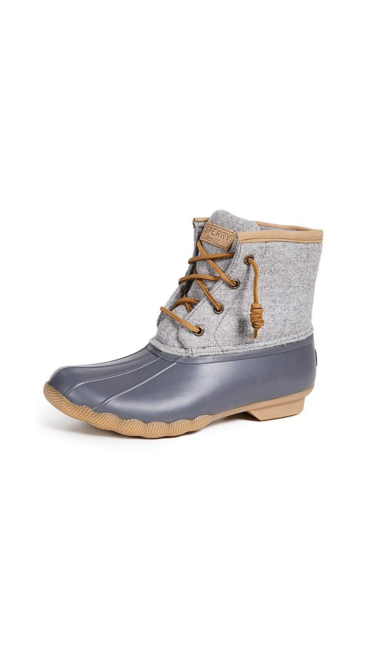 Sperry womens Saltwater Emboss Wool Boots, Dark. Grey, 5.5 US